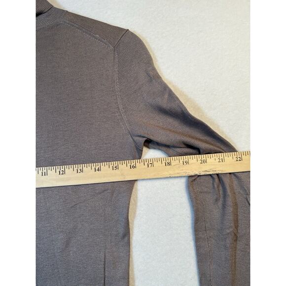 so. wool Turtleneck Sweater Women's Size 44 Gray/Brown - Picture 4 of 9